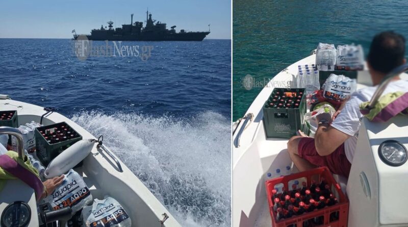 Σφακιανοί επιχειρηματίες έδωσαν τρόφιμα και νερά στη φρεγάτα «Νικηφόρος Φωκάς»