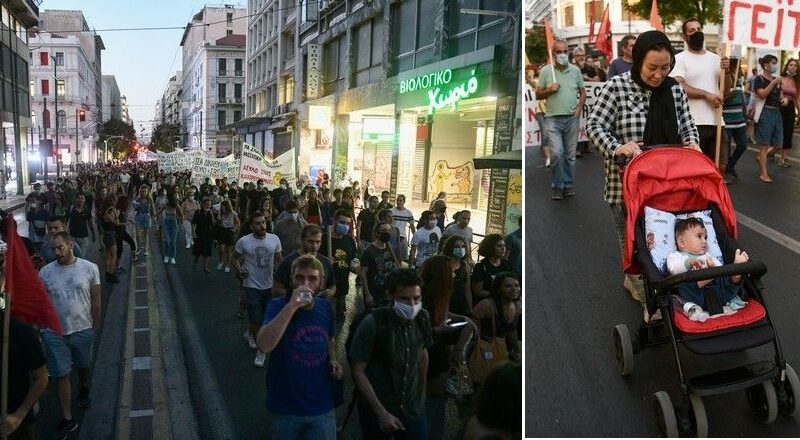 Αθήνα: Πορεία αλληλεγγύης για τους πρόσφυγες στη Μόρια