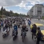 Mεγάλη πoρεία των οδηγών ντελίβερι στο κέντρο της Αθήνας