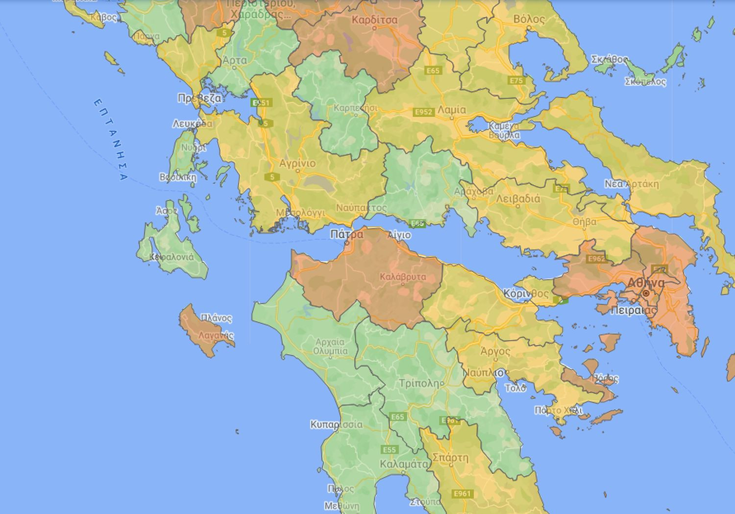 Οι «πράσινες» περιοχές που εστιατόρια, μπαρ και καφετέριες θα κλείνουν στη μία το βράδυ