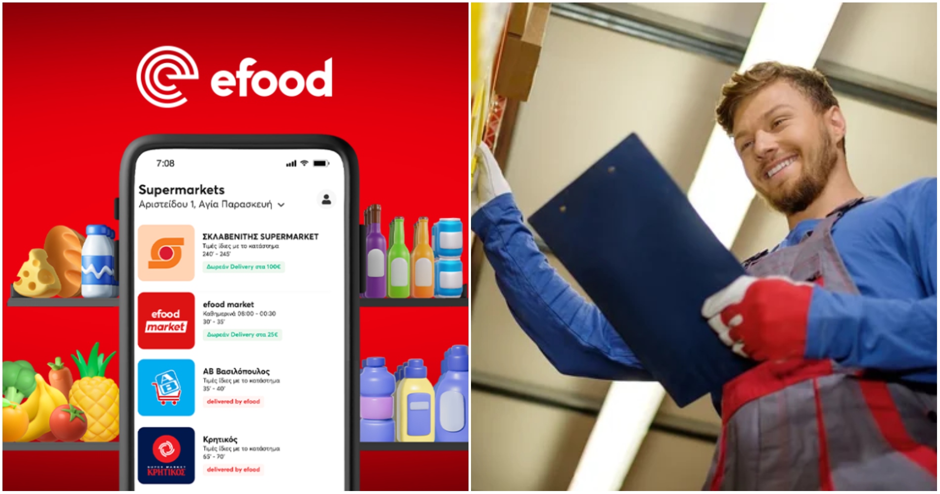 Το efood αναζητά υπάλληλο παραλαβών-αποθήκης για πλήρη απασχόληση